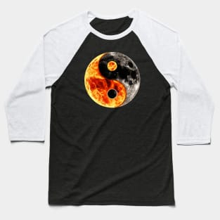 Moon sun yin yang Baseball T-Shirt